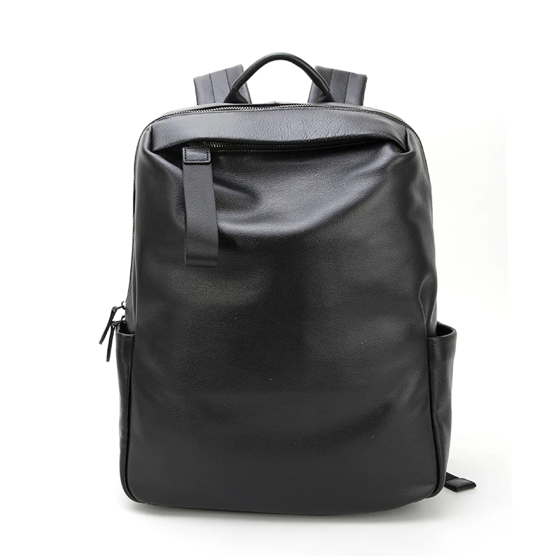 First Layer Cowhide Leather Backpack Men's Fashion Business Large Capacity High School Student Bag Travel Backpack Laptop Bags