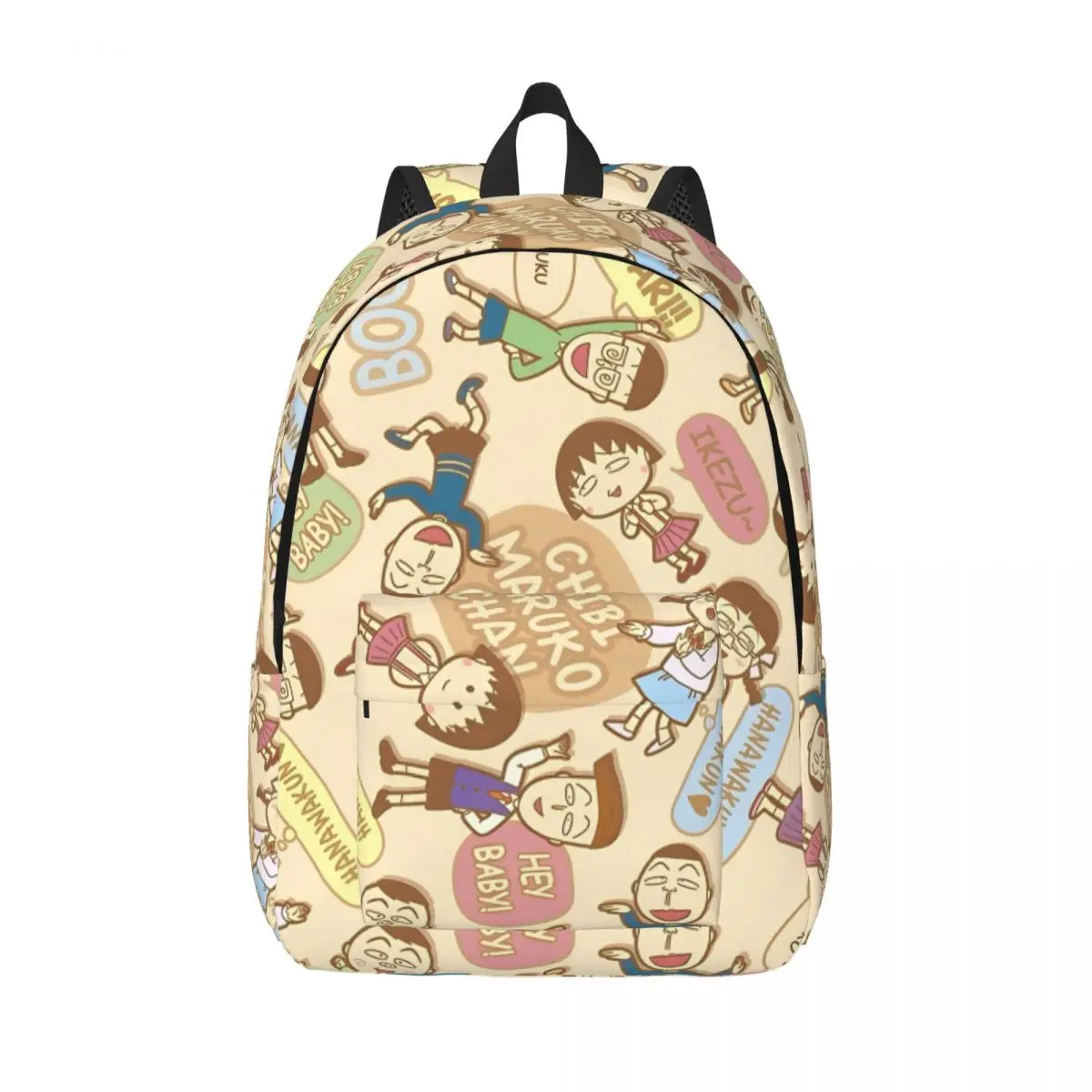 

Chibi Maruko Chan Japan Anime Fashion Backpack with Pocket Student Business Daypack for Men Women Laptop Canvas Bags