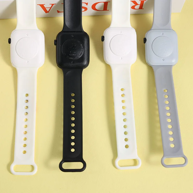Fashion Hello Kitty Cartoon Printed Button LED Electric Watch Girls Teenager Personality Stitch Printed Square Children Watch 