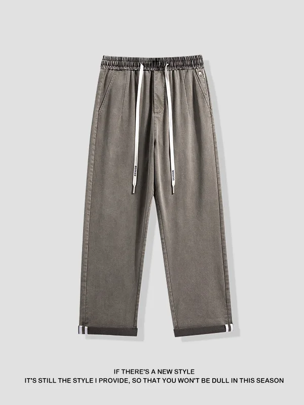 

Loose Straight American Workwear Casual Pants Men Summer Thin Wide Leg Summer Trousers 2025 New Sle Casual Men Pants