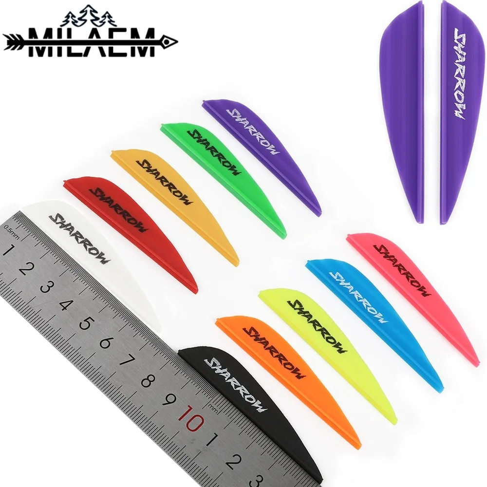 

2.6'' Archery Feather Rubber Air Groove Feather Vanes Fletching DIY Arrow for Outdoor Bow Shooting Hunting Accessories,50/100pcs