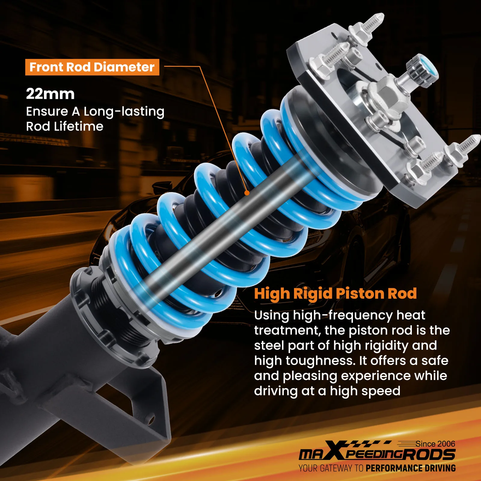 

MaXpeedingrods 24 Way Adjustable Coilover Suspension Kit for Toyota MR2 1987-89