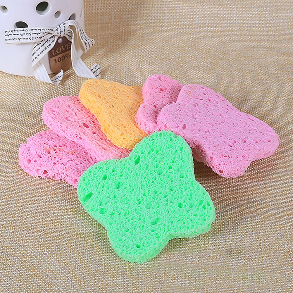 Éponge de nettoyage du visage en pâte de bois naturelle, 15 pièces, éponge de nettoyage douce et Durable pour le démaquillage, soins de la peau