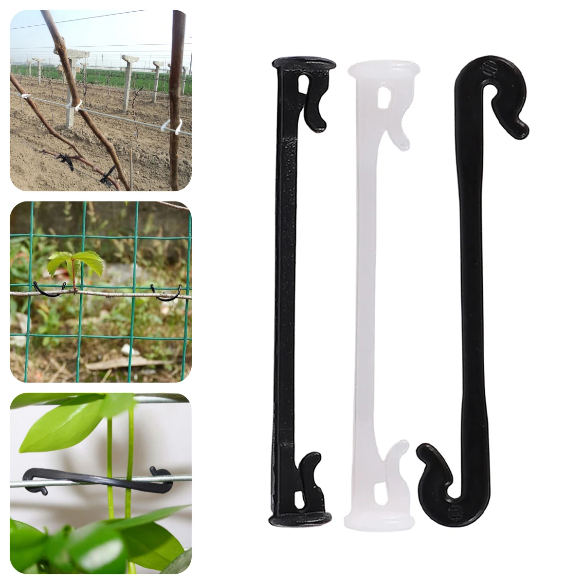 6cm Plant Vine Tied Buckles Flower Branches Lashing Hooks Kiwi Grape Climbing Fastening Clips Garden Greenhouse Supplies 200Pcs