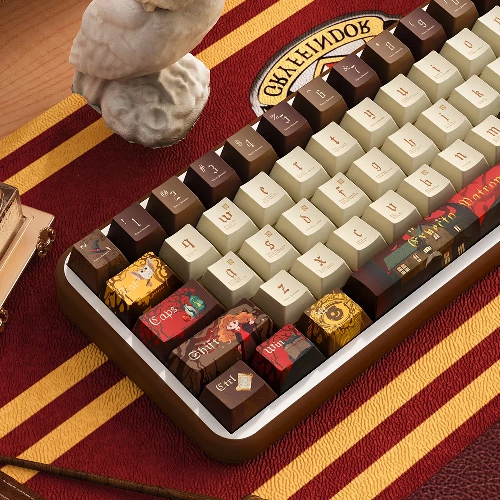 GEFENSI Gryffindor Keycaps 158 Keys PBT Cherry MDA Lion And The Maiden For Mx Gateron Kailh Switch Mechanical Keyboard ISO