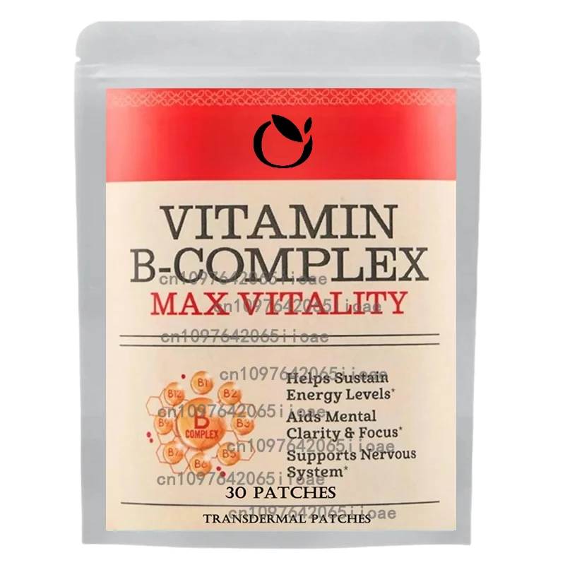 

Vitamin B Complex Transdermal Patches B1, B2, B3, B5, B6, B12, D-biotin & Folic Acid, Support Cellular Energy & Mental Clarity