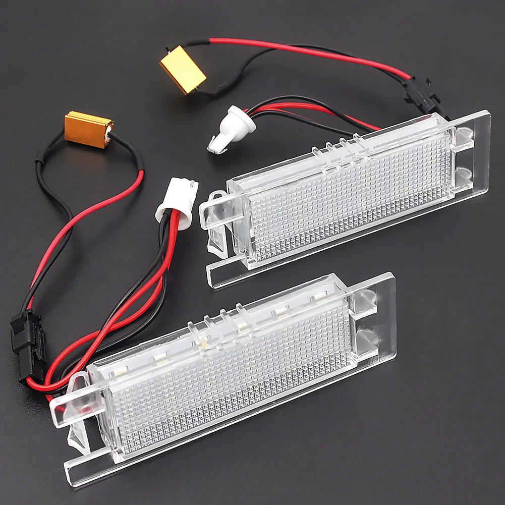 2pcs for Fiat Grande Punto Marea Multipla Seicento Error Free Led License Number Plate Lamp Light Car tail Lighting Source