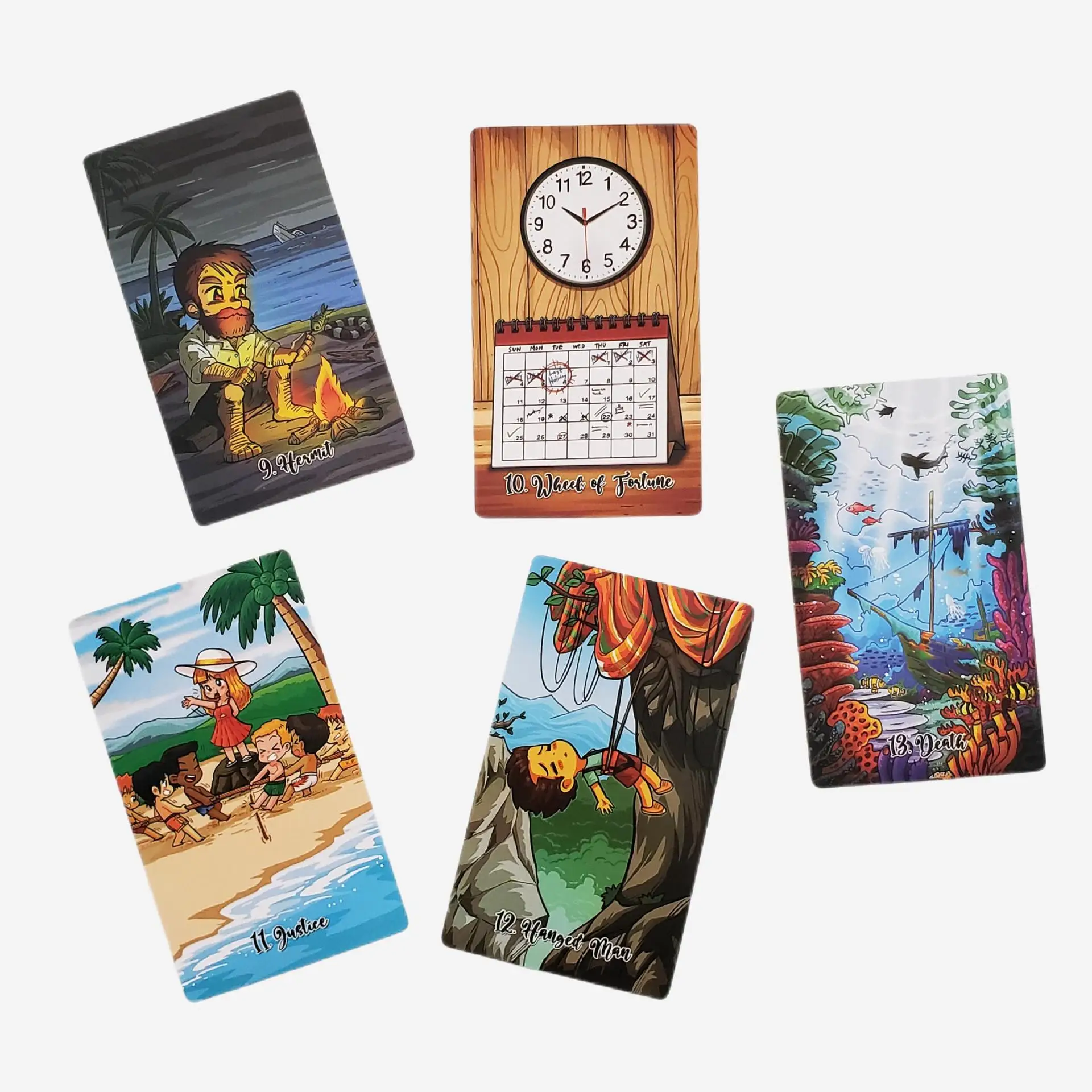 2023 New English Tarot Card Deck 12x7cm Summer Holiday Tarot 79 Cards/Set With Guidebook For Family Board Game Playing Cards