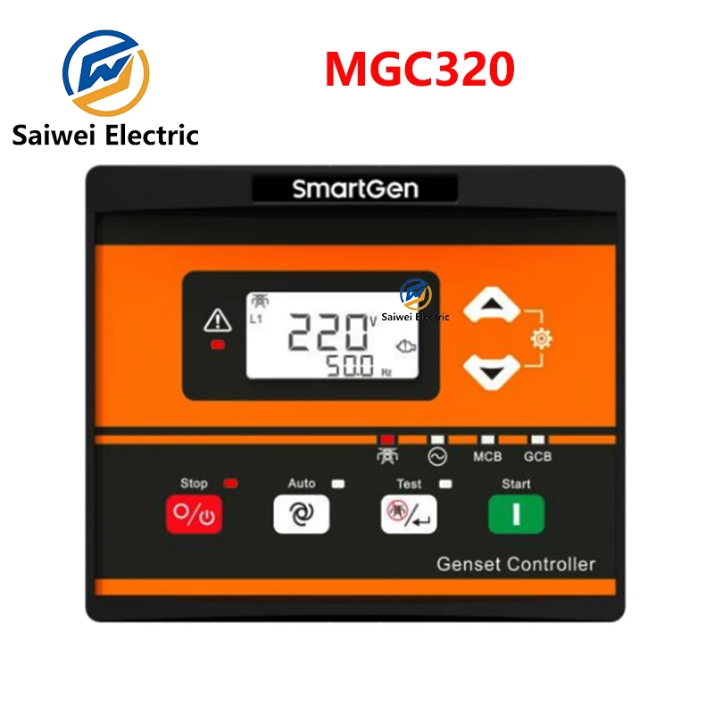 SmartGen MGC310 MGC320 AMF Auto Start Controller Single Unit Small Power Generator Control Module LCD Display Genset Spare Parts