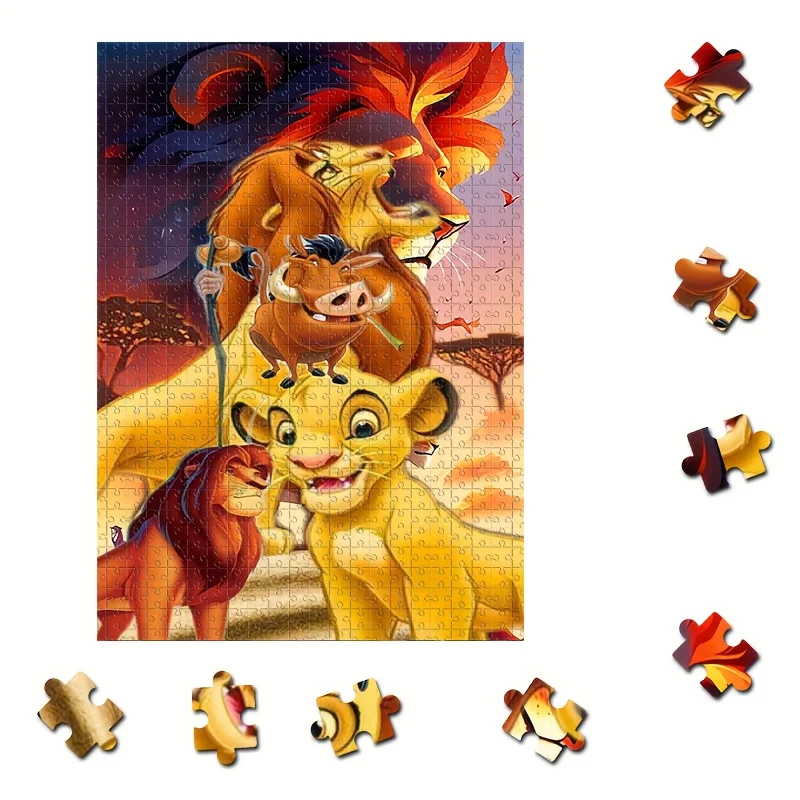 Puzzle del Re Leone Simba e Mufasa - Sfida da 1000 pezzi con Simba Cub Nala - Gioco di puzzle del film ufficiale - Compleanno/Natale/T