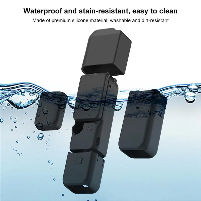 【B74A】6 في 1 حافظة سيليكون لـ DJI OSMO Pocket 3 حافظة سيليكون 6 في 1 لـ DJI OSMO للجيب 3