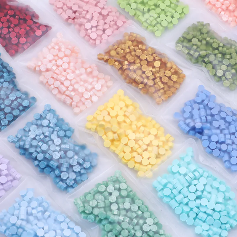 200 قطعة المثمن ختم الشمع الخرز لختم الشمع لبطاقات سكرابوكينغ المغلفات دعوات الزفاف تغليف الهدايا #3