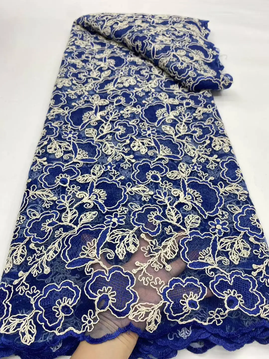 Luxury African Sequin Beaded Lace Fabric 2025 High Quality Groom Nigerian Wedding Bridal Embroidery French Tulle Sewing