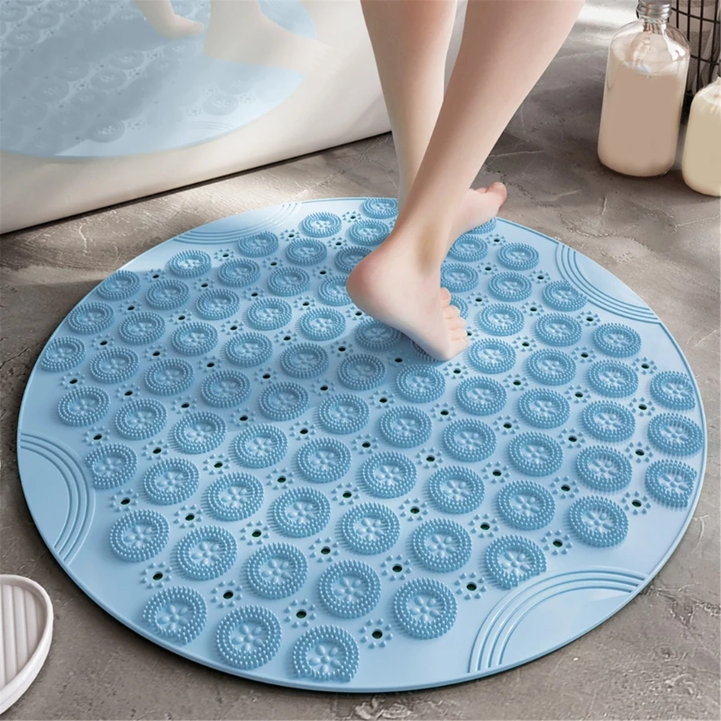 

Round Bath Mat Shower Mat Ensures Slip Resistant Experience in Wet Area Safety