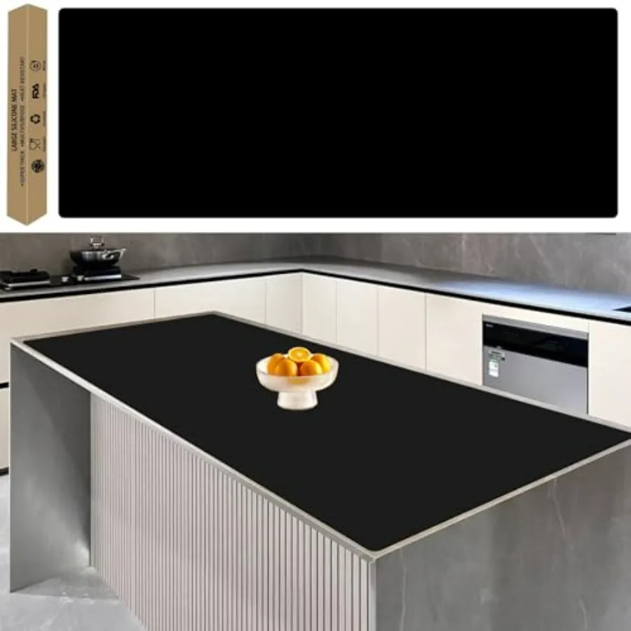 

Silicone Mats for Kitchen Counter, 78.7"x23.6" Extra Large Silicone Heat Resistant Mat, Countertop Protector, Non-Slip Kitchen I
