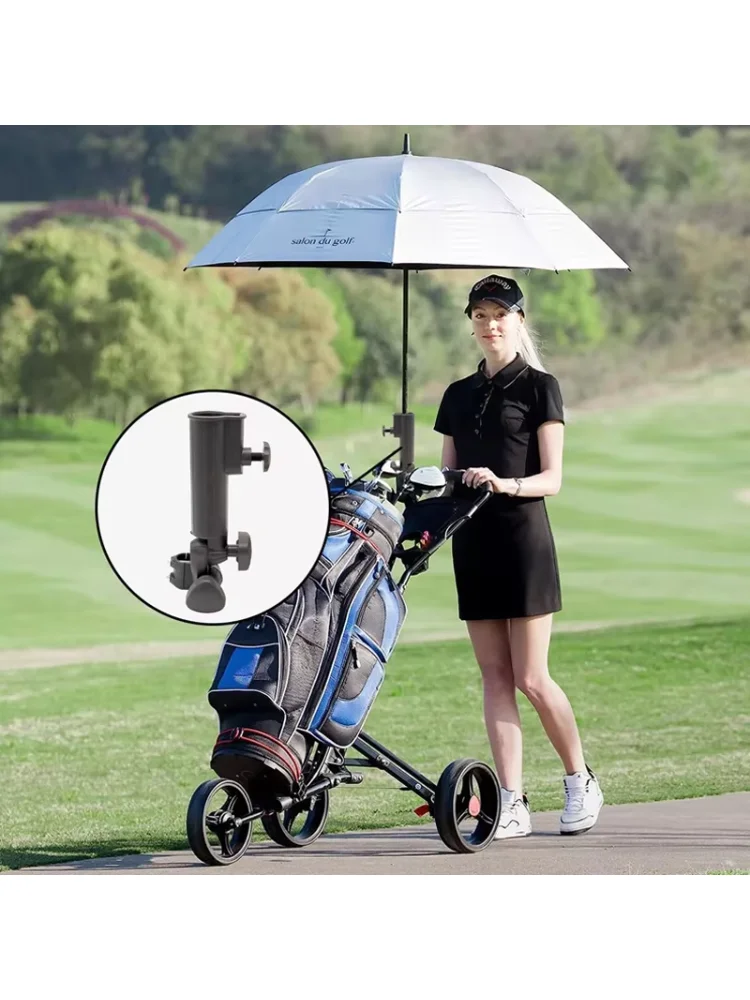 Universal Golf Cart Umbrella Holder Adjustable Golf Trolley Umbrella StClip Buggy Baby Pram Wheelchair Umbrella Bracket