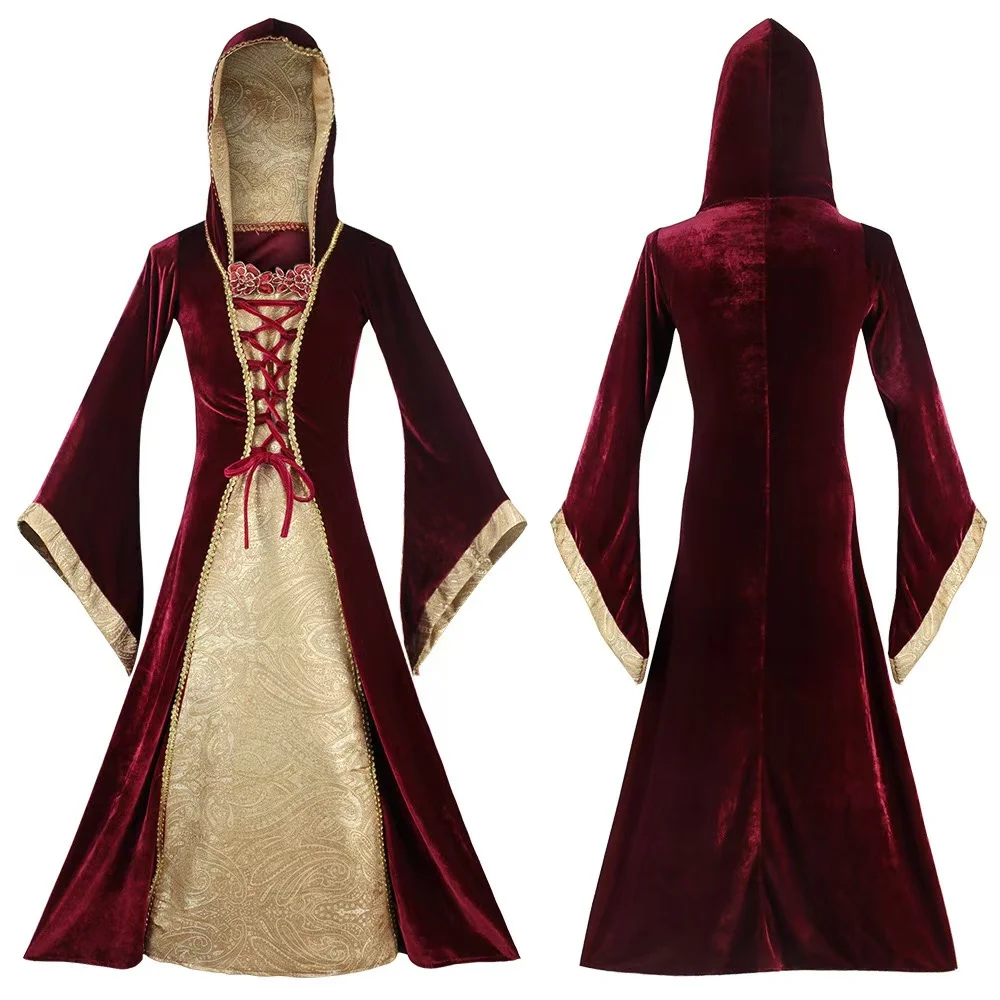 Abito lungo palazzo retrò europeo lussuoso costume da palcoscenico cosplay regina set sexy