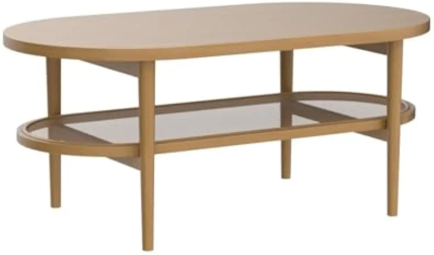 Nathan James Sonia Salontafel Met Opslagplank, Licht Hout/Rotan