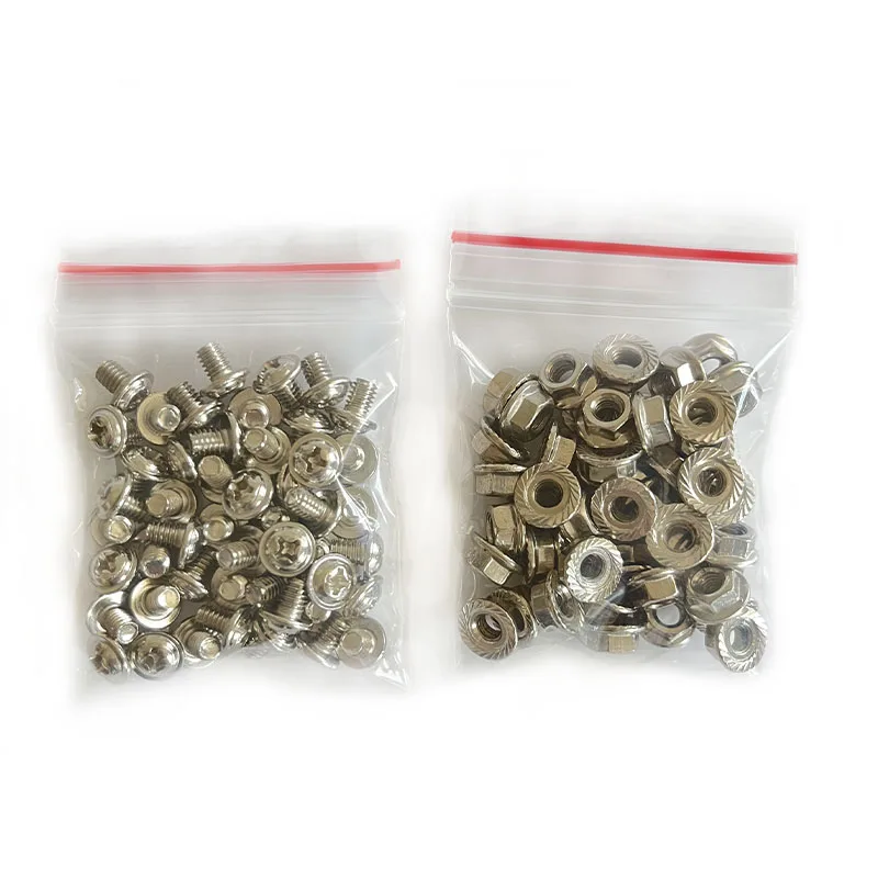 30/50 pcs M4 nickel-plated screw nut spacers M4*5mm for DIY production 32650/32700 lifepo4 battery phosphate battery