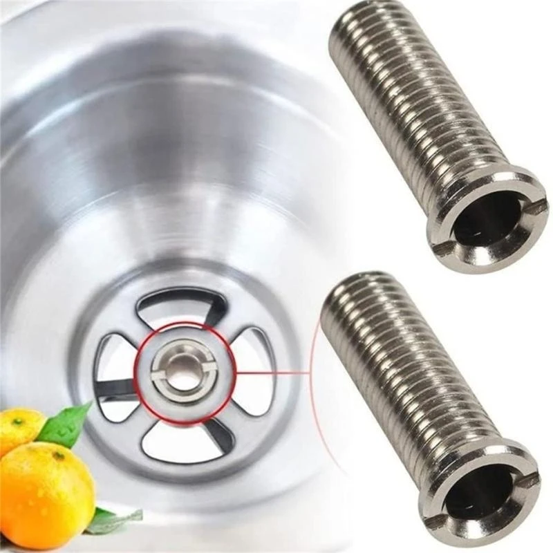 Brass Sink Filter Waste Plug Extended Bolts Screws Connector Easy Replace .Y5GA