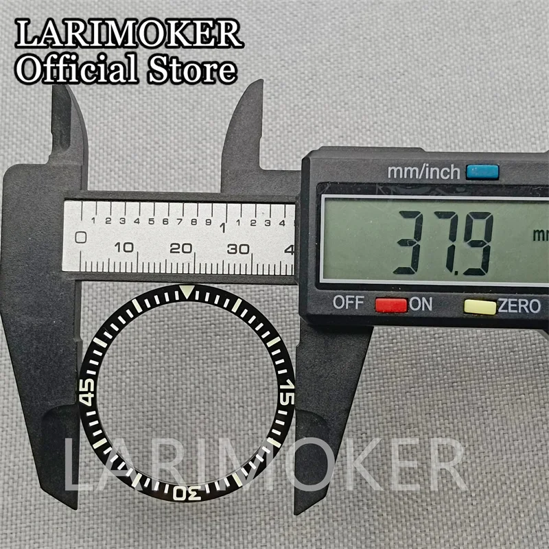 LARIMOKER 37.9mm black blue green bezel insert ceramic bezel luminous watch ring accessories