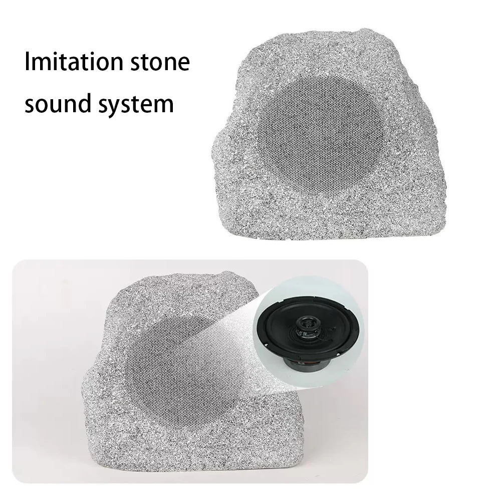 

Outdoor Bluetooth Rock Speakers HD Digital Stereo Effect Tweeter Waterproof Resin Material a Pair for Garden Pool