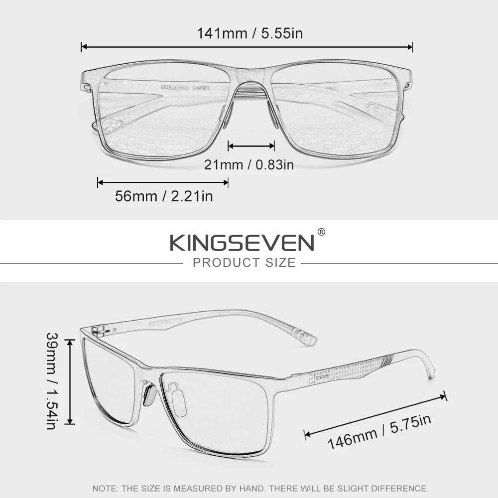 KINGSEVEN موضة السببية الذكور النظارات الشمسية الرجال النساء مستطيلة الكلاسيكية نظارات واقية UV400 الاستقطاب القيادة النظارات #4