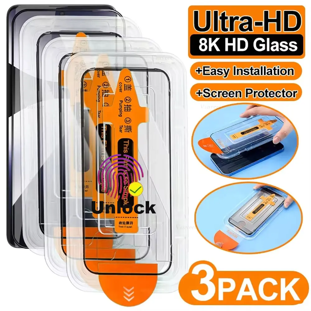 3 Stück HD Entsperrter Displayschutz für Google Pixel 10 Pro 11 Pro XL 9 8 10A 9A 8A 7 7A 6A Staubfreie Einfache Installation Gehärtetes Glas