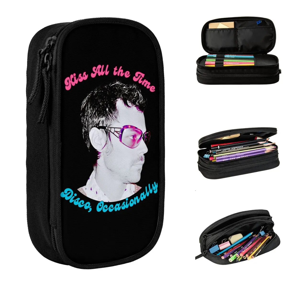 

Пенал для карандашей с дизайном альбома Harry Styles Kiss All The Time, модный пенал для девочек и мальчиков, индивидуальный школьный пенал, идея для подарка