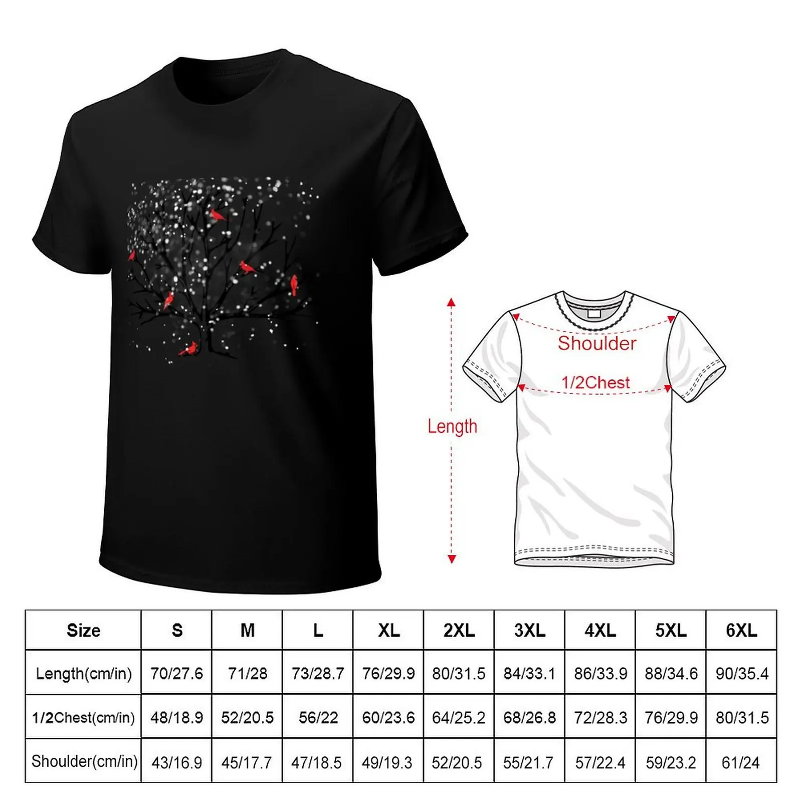 Cardinals for Christmas T-Shirt Basic All Season Solid T-Shirt