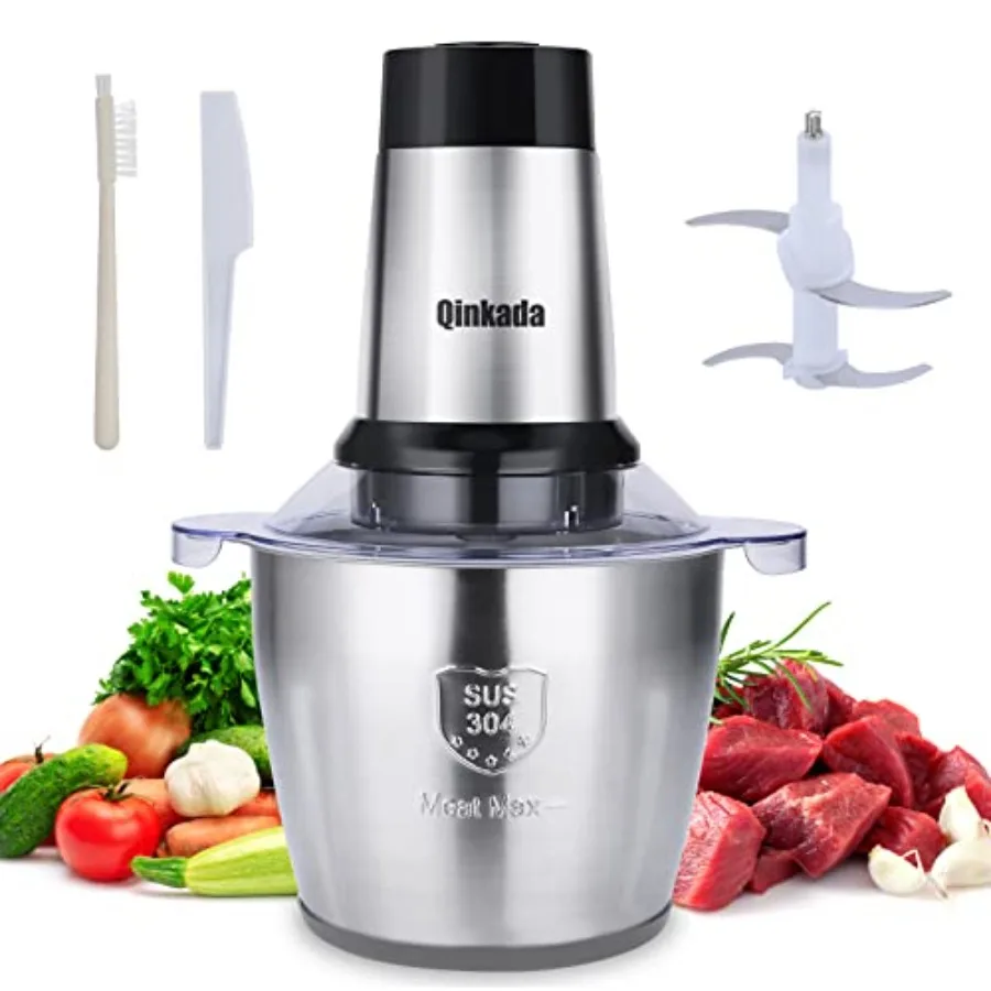 

Food Processor 500W Powerful Meat Grinder 14Cup Stainless Steel Bowl 3 Speed Modes 4 Bi-Level Blades for Onion Meat Nuts Fruit