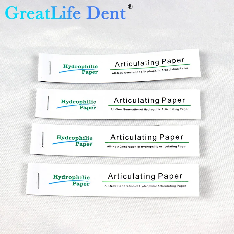 GreatLife Dent 5box Dental Articulating Paper Red Blue Strips 10Books/Box Dentist Tool Oral Teeth Care Tooth Bite