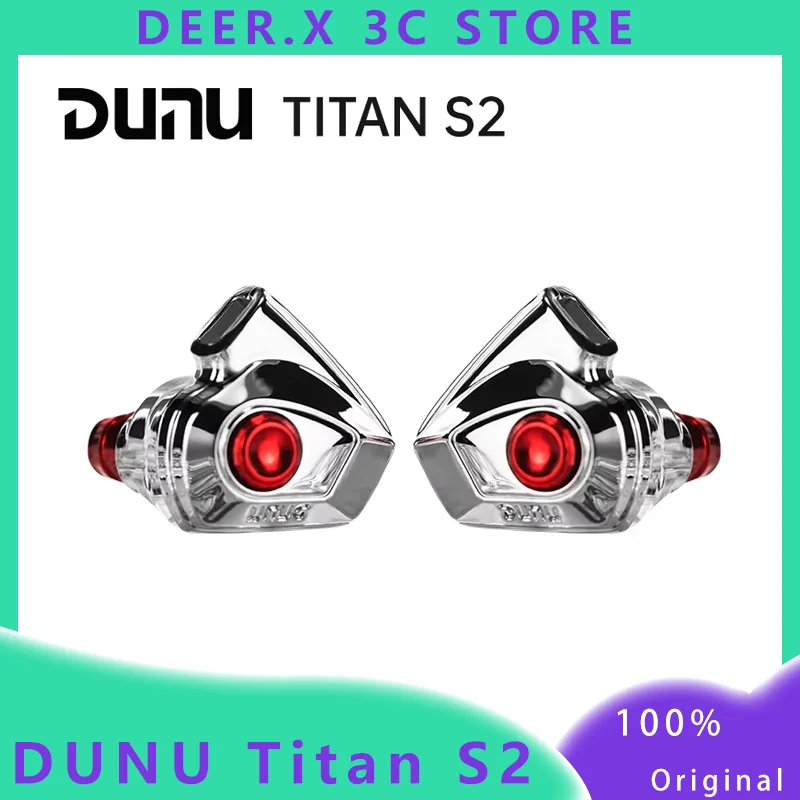 

Проводные наушники Dunu Titan S2, Hi-Fi наушники-вкладыши с двойной камерой и магнитной цепью, высокопроизводительные динамические музыкальные наушники