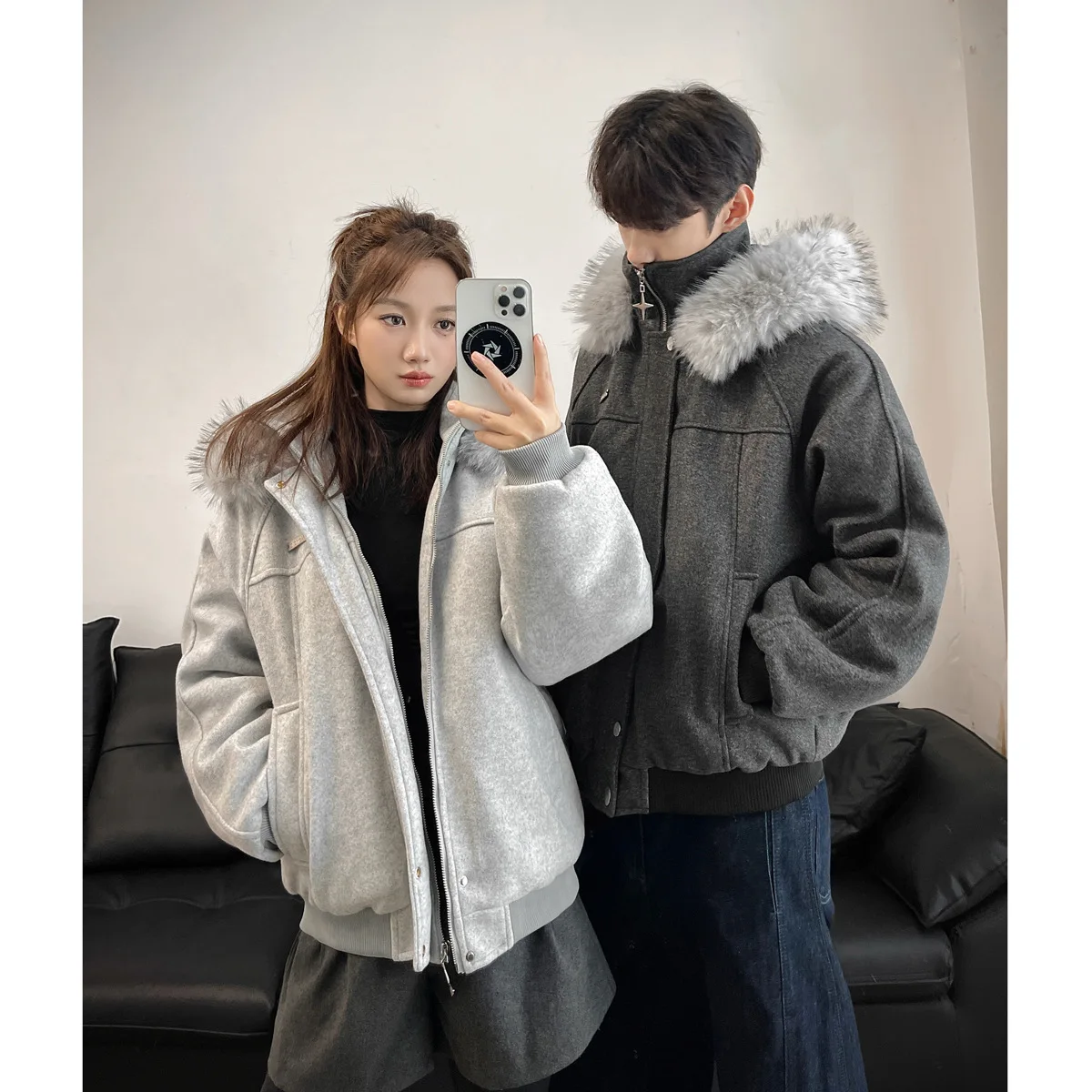 

Мужская куртка из шерстяной смеси, черная, в стиле милитари, с практичными карманами, функциональная, для активного отдыха, походов, путешествий и приключений