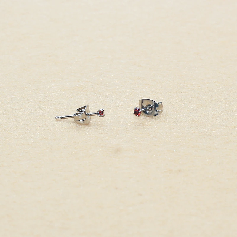 Edelstahl-Ohrringe 2mm Shiliu Zirkon-Ohrstecker Luxus-Schmuck Damen Nadel 0,8mm Trendige Hypoallergene Minimalistische Ohrringe – Detail 1