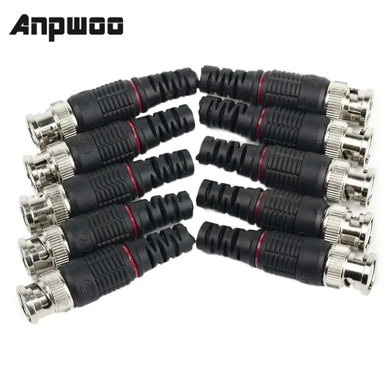 ANPWOO-Connecteur BNC pour cctv, adaptateur, 50ohms 75ohms, 10 pièces