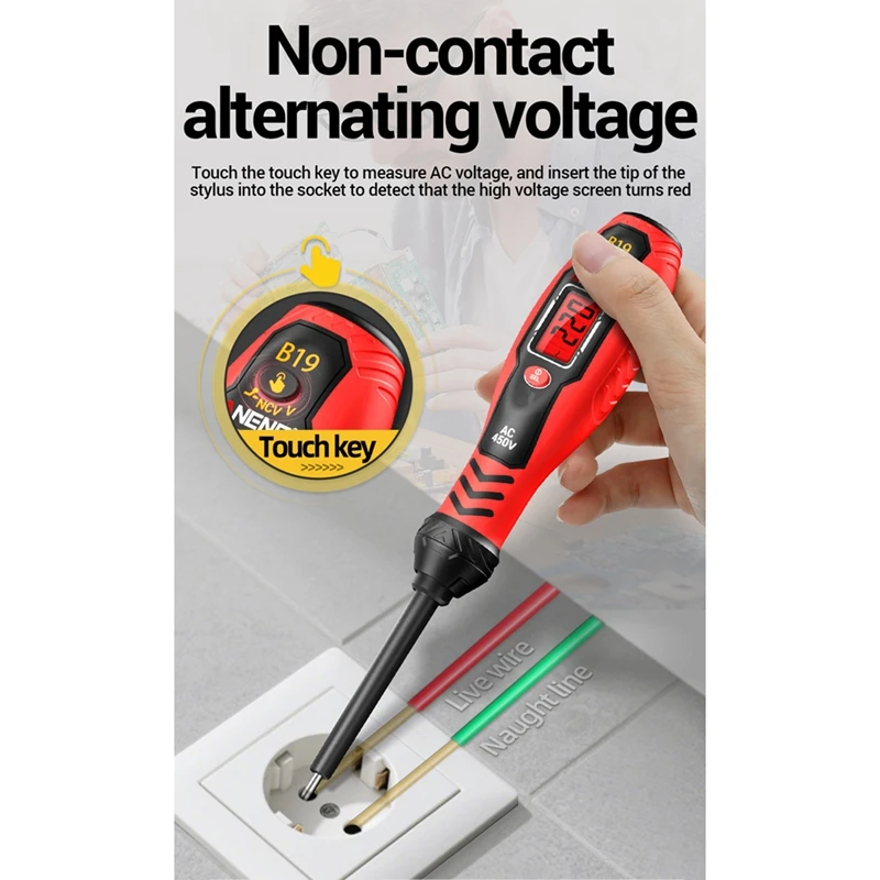 Super Sale ANENG B19 Cross/Word Screwdriver Pen 30-1000V Voltage Digital B