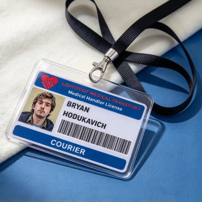 BrYan HodukAvich ID License Fan Made Prop Card Double Sided Resident Evil Cosplay Card Holder With Lanyard Halloween Accessory
