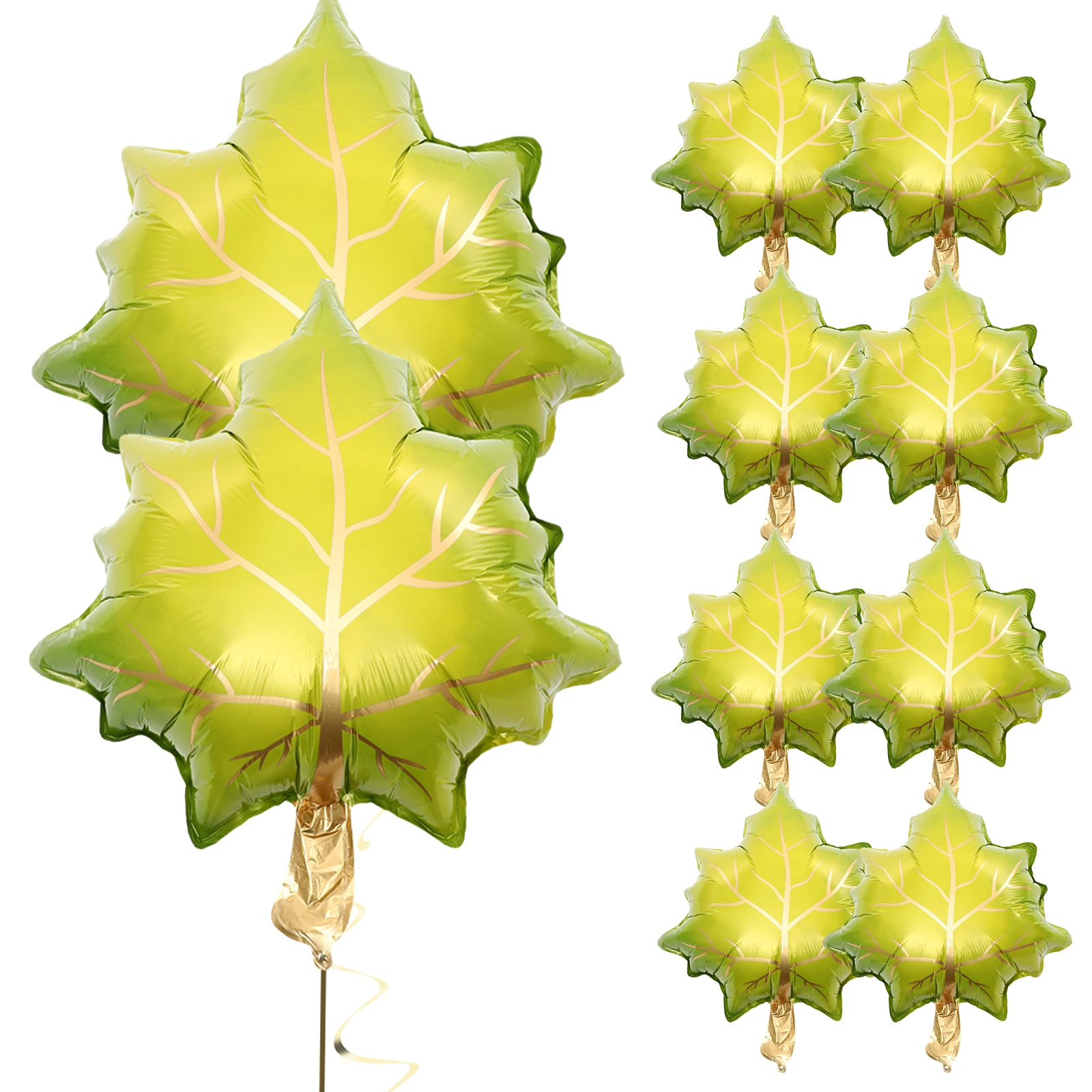

10 Pcs Thanksgiving Party Balloons Decorations Maple Leaf Fall Decorative Autumn Holiday