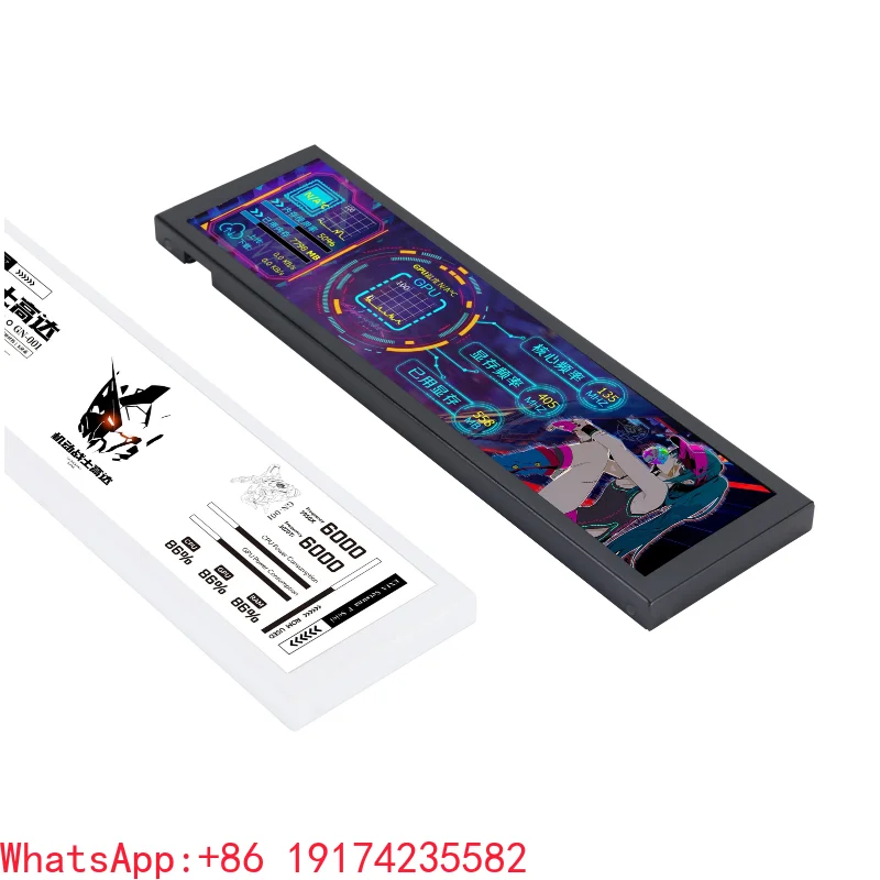 9.16-inch IPS Chassis Secondary Screen Computer Status Monitoring Type C Aluminum Alloy case USB Computer Secondary Screen