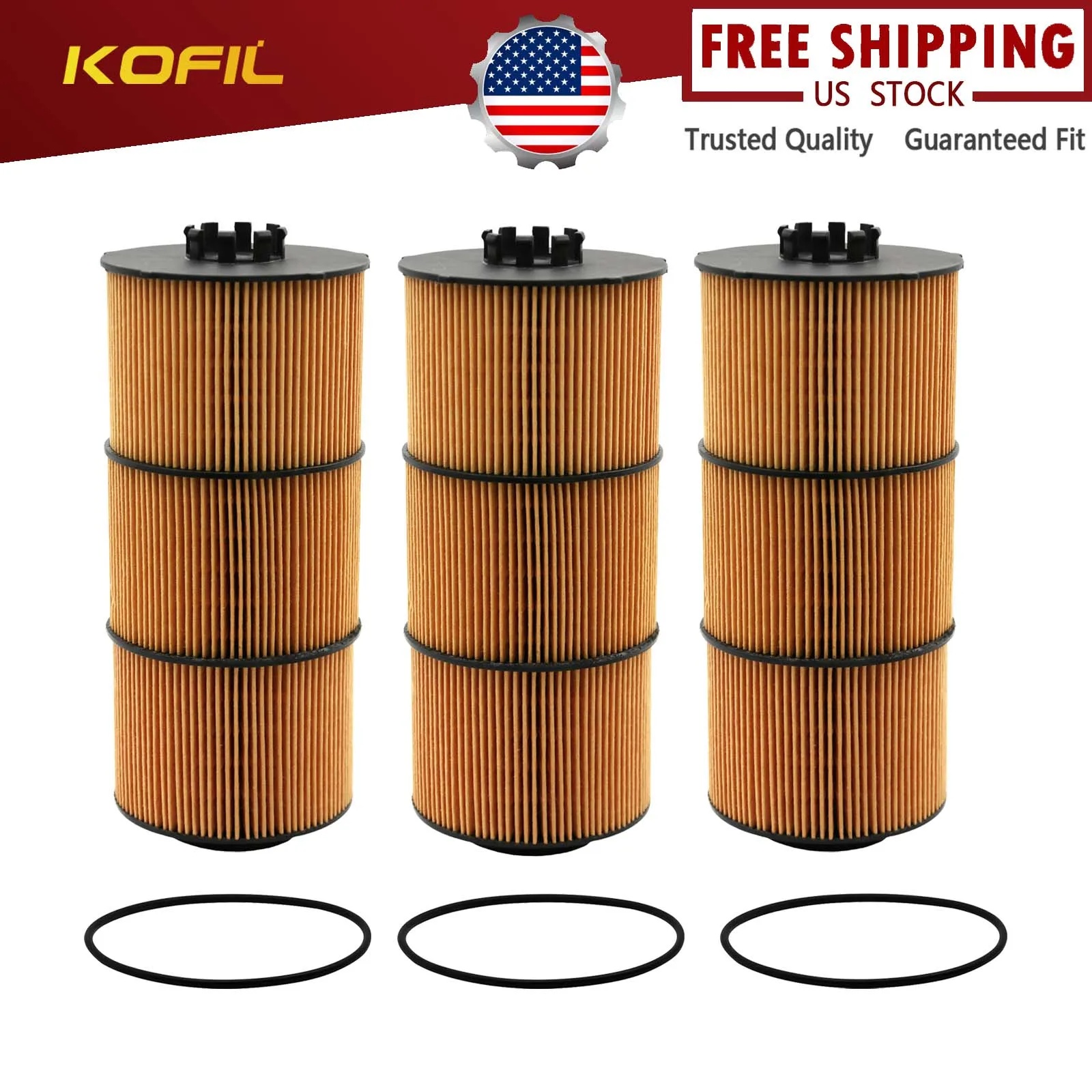 

3*LF17800 Oil/Lube Filter for DD13 DD15 DD16 Engines Replaces LF17810,P582506,A4711800009,A4711800209,A4721842325(set of 3）