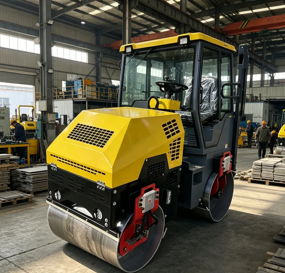 

Yugong 1 Ton Mini Road Roller Walk Behind Vibratory Compactor For Driveway Asphalt Paving Garden Path Soil Compaction