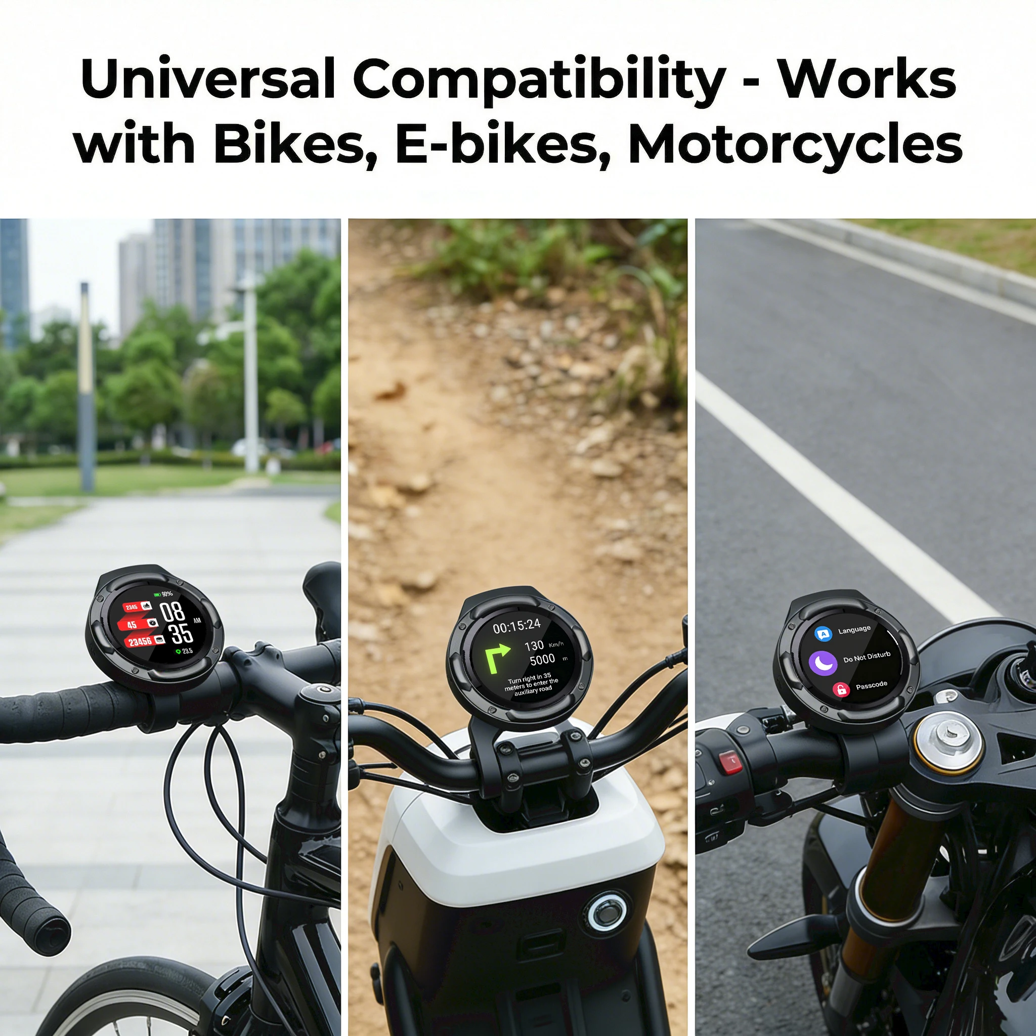 LBW New Generation Portable Waterproof Motorcycle GPS Navigator Features 10 Hours Life Sporty Mini Dashboard