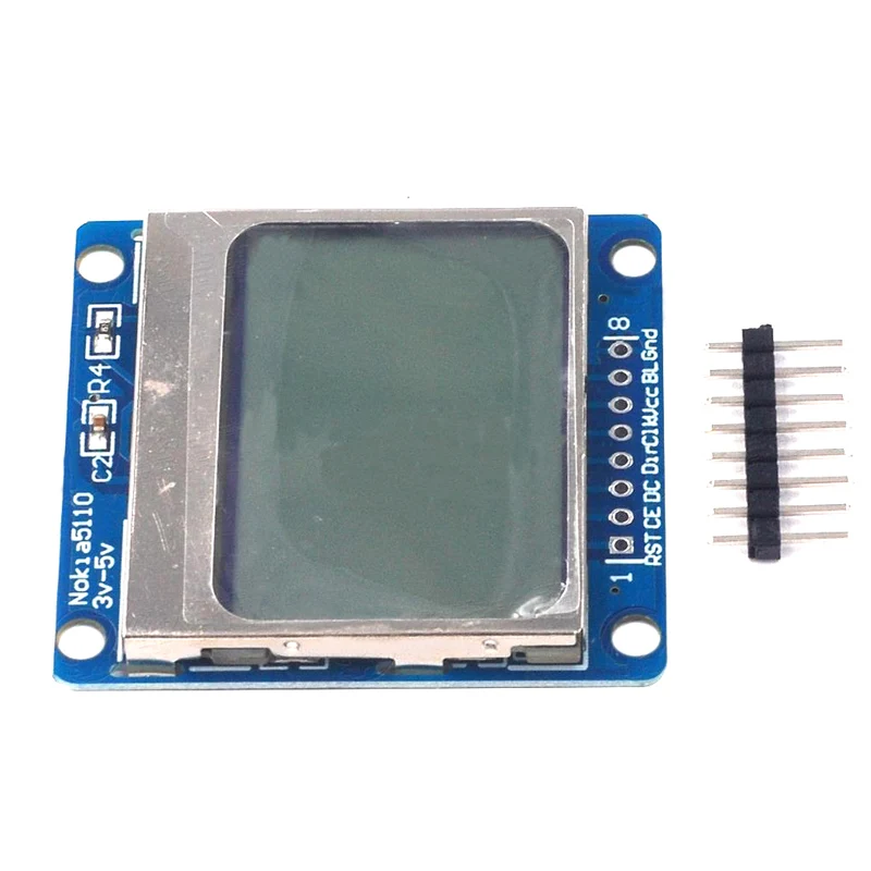 Imagem -03 - Peça Novo Módulo Branco Backlight 84*48 84x84 Lcd Adaptador Pcb para Nokia 5110 1