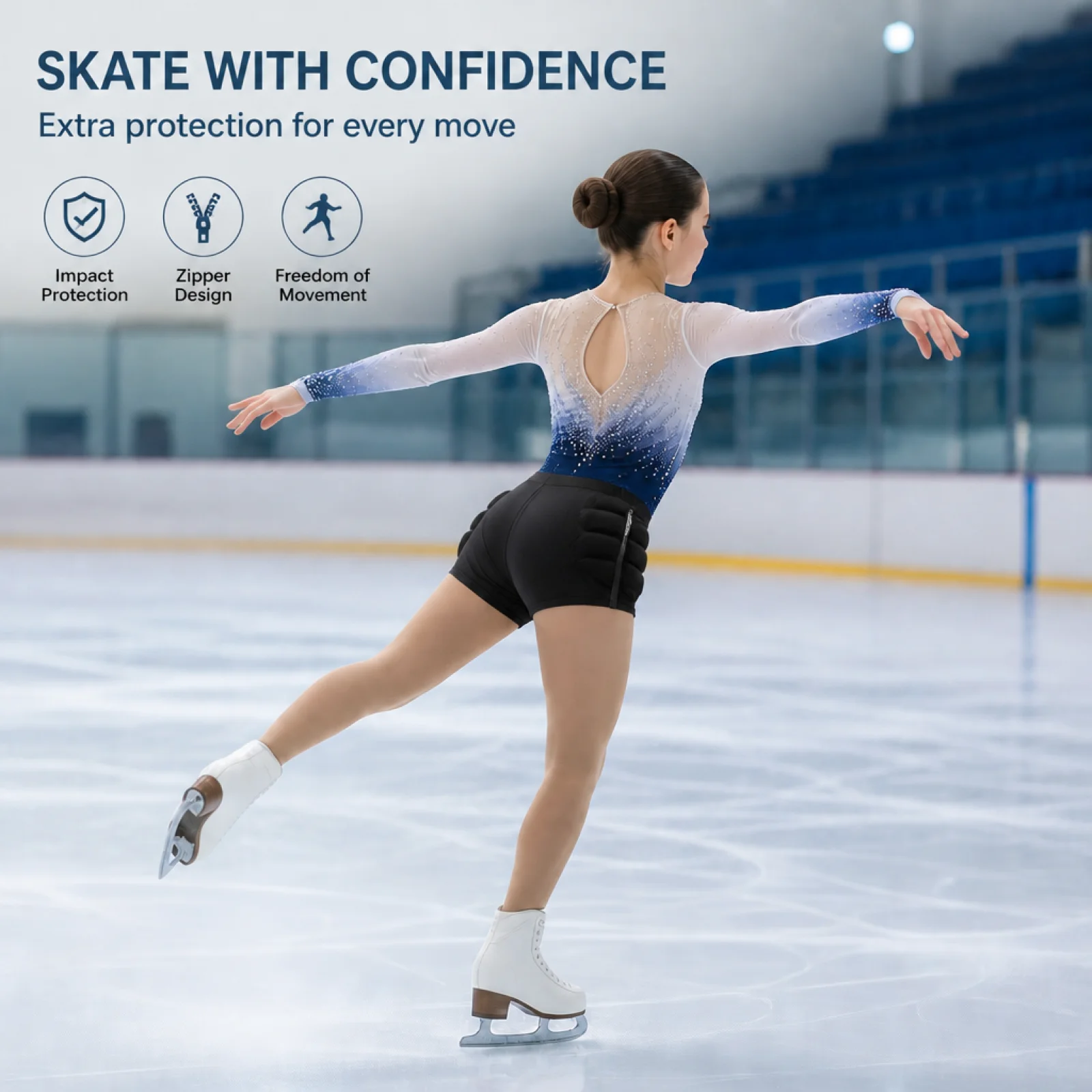 ice-skating-impact-resistant-shorts-black-padded-skating-shorts-elastic-waistband-tailbone-pants