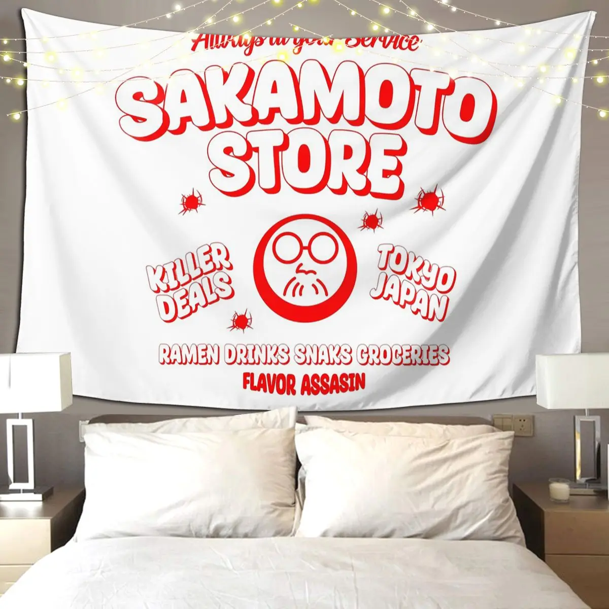 

Sakamoto Days STORE Tapestry Funny Wall Hanging Aesthetic Home Decor Tapestries for Living Room Bedroom Dorm Room