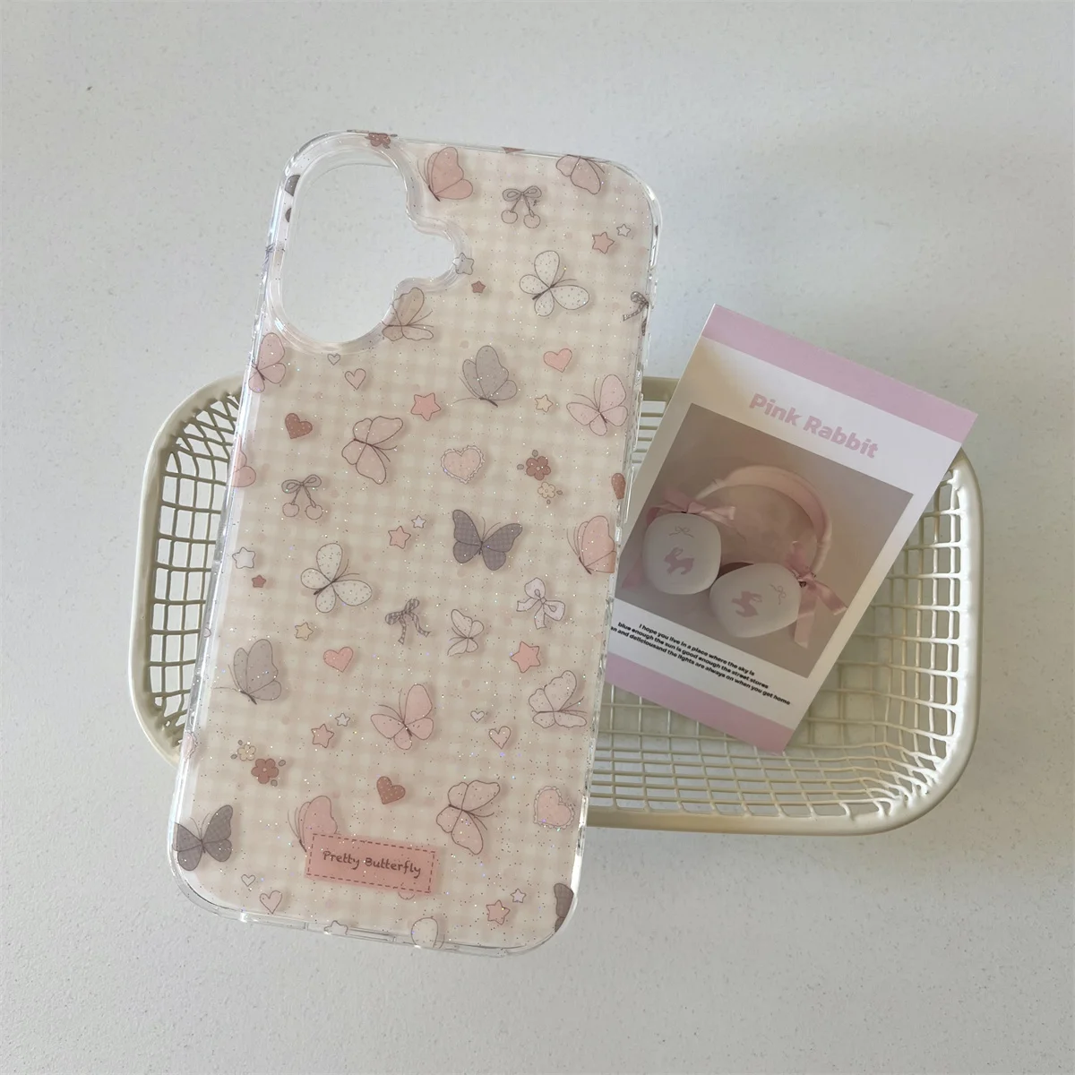 

INS Korea Pink Rose Flower Bracelet Pendant Phone Case For Iphone 14Pro 16 15Pro 15ProMax Protection Cover Fund 13 14 15 Pro Max