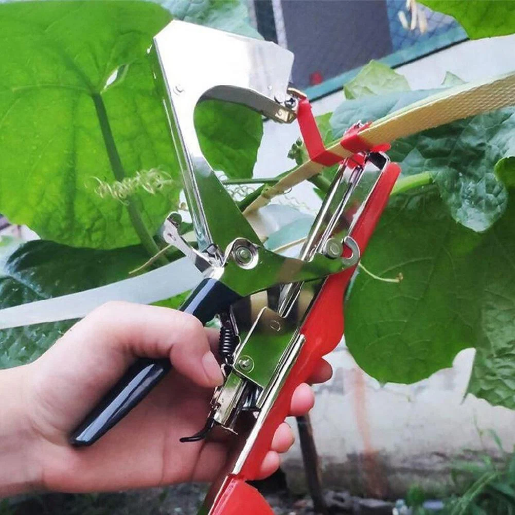 12/20pcs Gardening Bind Belt with 1 Box Staple Tying Binding Tie Tape Plant Tying Machine Tape Tool for Garden Plant Vine Tie