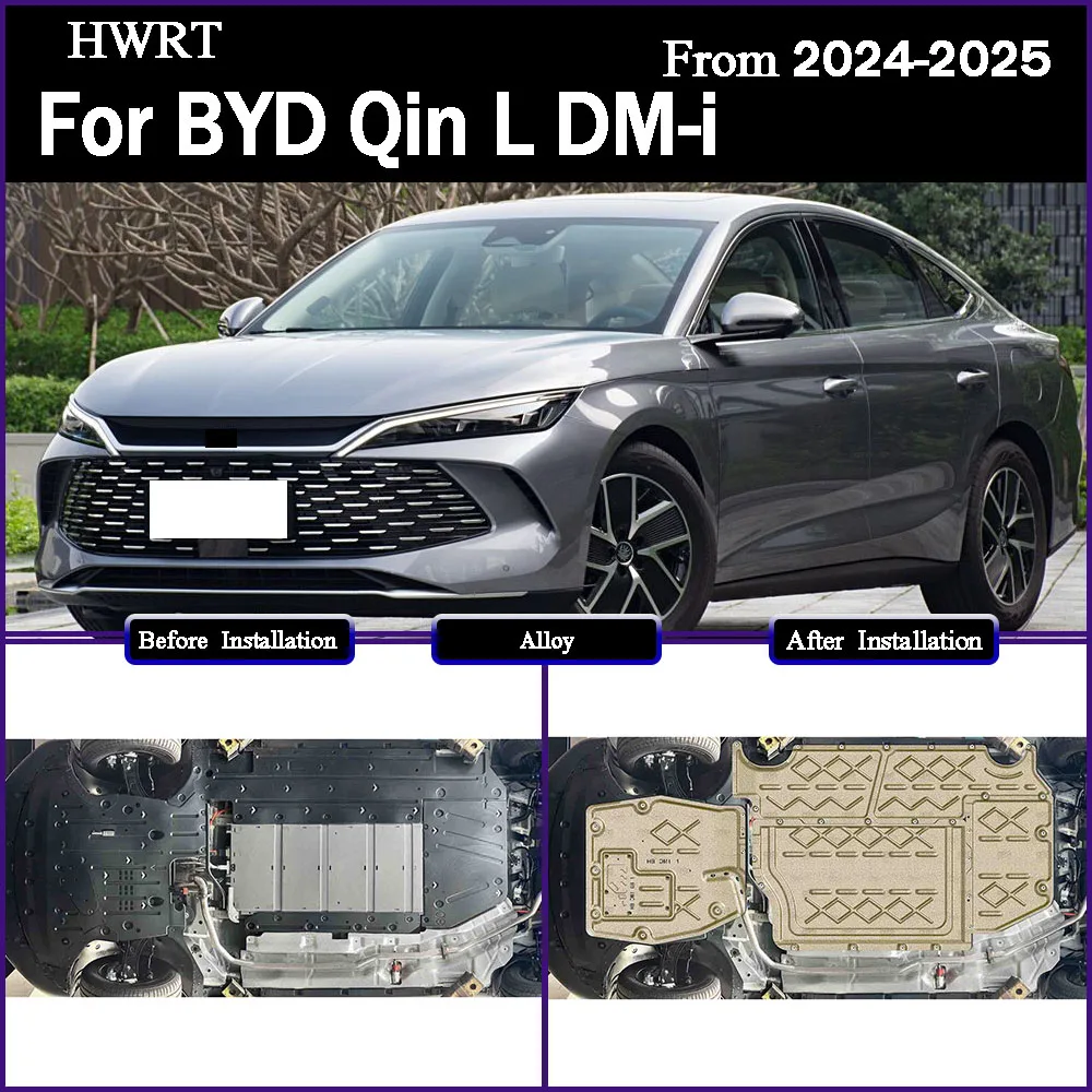 

For BYD Qin L DM-i 2024-2025 80KM Aluminum Motor Battery Guard Under Bottom Protection Engine Guard Chassis Skid Plate