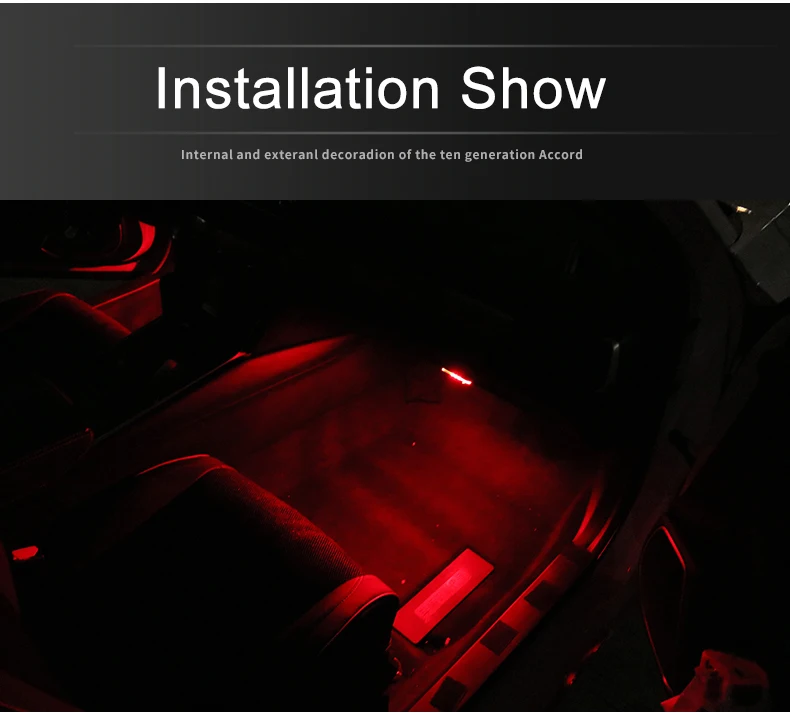 Für Honda Civic X Accord X 10th CRV RW 5th 2018 2019 2020 LED Auto Multi-Funktion fuß-Welle Lichter Atmosphäre Lampe Zubehör – Detail 10